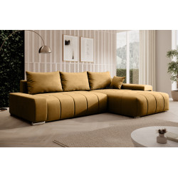 Диван угловой Tempo Kondela Vezan Roh Right Monolith 48 (Mustard)
