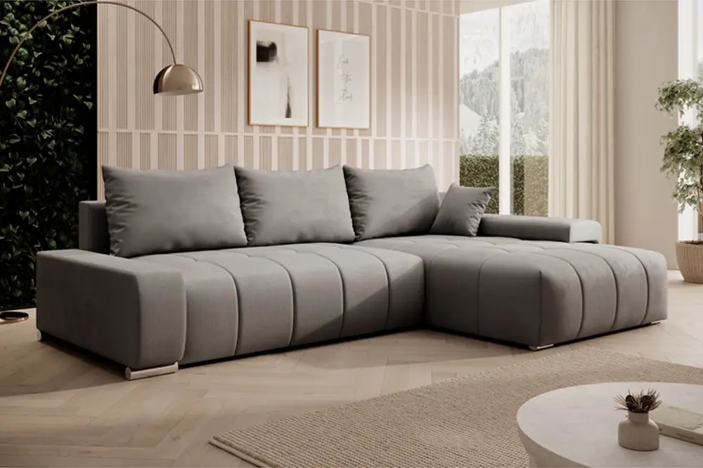 Canapea de colt Tempo Kondela Vezan Roh Right Monolith 85 (Gray)