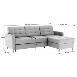 Диван угловой Tempo Kondela Visby (Light Grey) Thumb