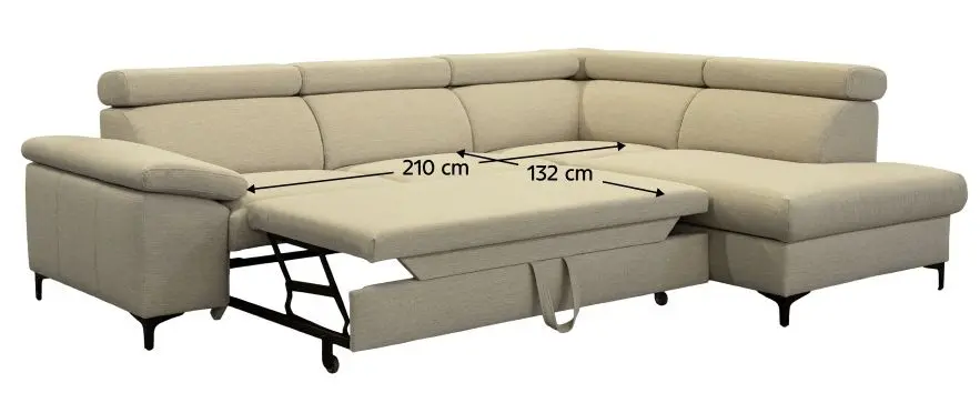 Canapea de colt Tempo Kondela Zachary Roh Right (Cream) - 4