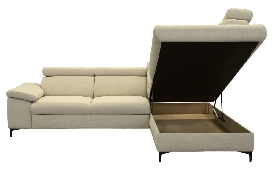 Canapea de colt Tempo Kondela Zachary Roh Right (Cream) - 7