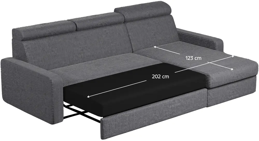 Canapea de colt Tempo Kondela Mora Roh Right Poso 60 (Gray)