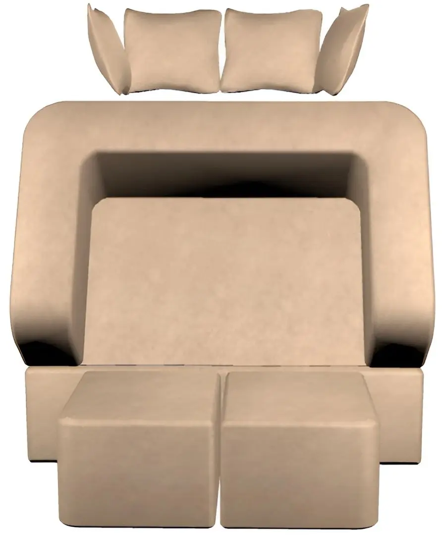 Canapea in forma de U Tiara Caprice 4 Extra 200x160x40 (Light Beige)