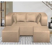 Canapea in forma de U Tiara Caprice 4 Extra 200x160x40 (Light Beige)