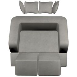 Canapea in forma de U Tiara Caprice 4 Extra 200x160x40 (Light Grey) Thumb