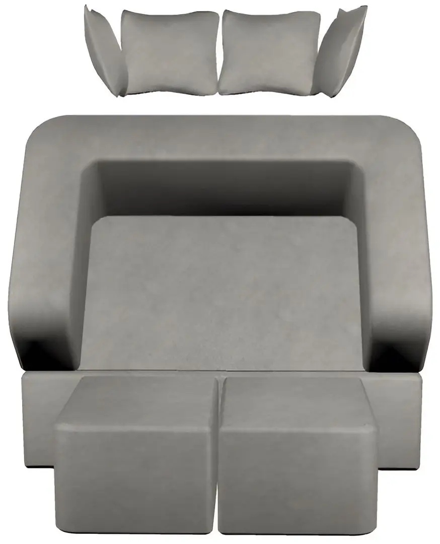 Canapea in forma de U Tiara Caprice 4 Extra 200x160x40 (Light Grey)