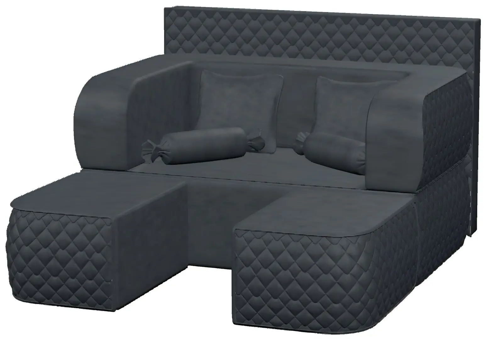 Canapea in forma de U Tiara Elegance 200x160x40 (Dark Grey)