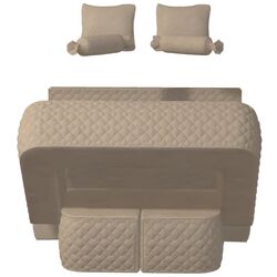 Canapea in forma de U Tiara Elegance 200x160x40 (Light Beige) Thumb