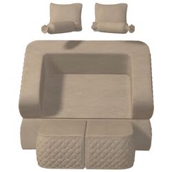 Canapea in forma de U Tiara Elegance 200x160x40 (Light Beige) Thumb