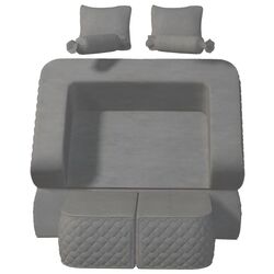 Canapea in forma de U Tiara Elegance 200x160x40 (Light Grey) Thumb