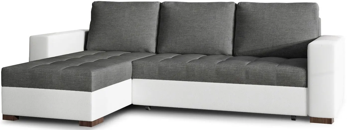 Canapea de colt Eltap Newark Sawana 05/Soft 17 (Gray Dark/White)