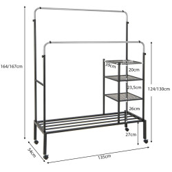 Вешалка Costway JZ10244SL (Black/Gold) Thumb