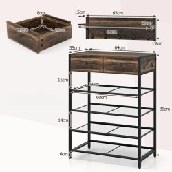 Вешалки Costway JV12027BN (Brown) Thumb