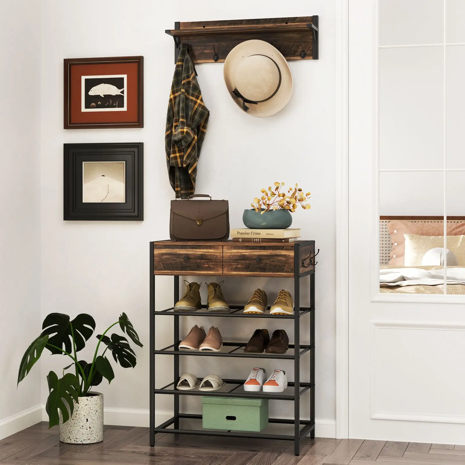 Вешалки Costway JV12027BN (Brown)