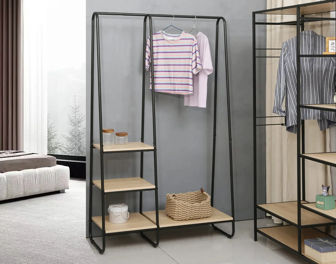 Вешалка DP Hampton (Black/Wood)