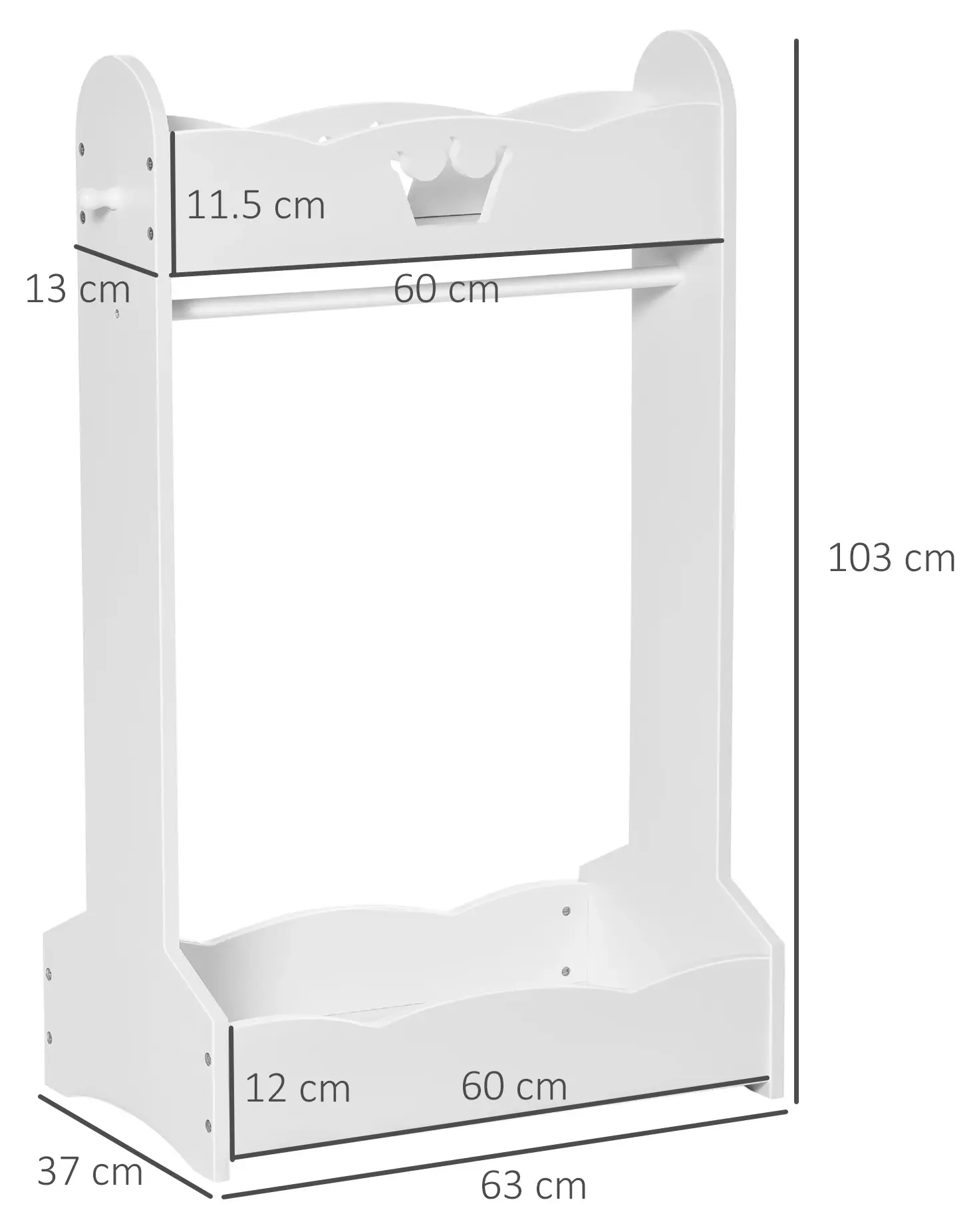 Cuier pentru copii Homcom 311-030 (White) - 4