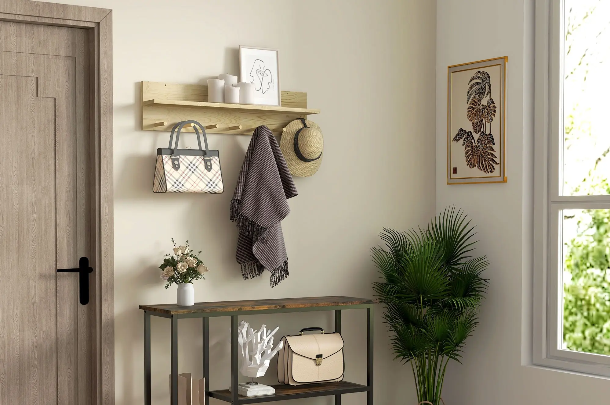 Вешалка Homcom 830-809V00ND (Natural) - 6