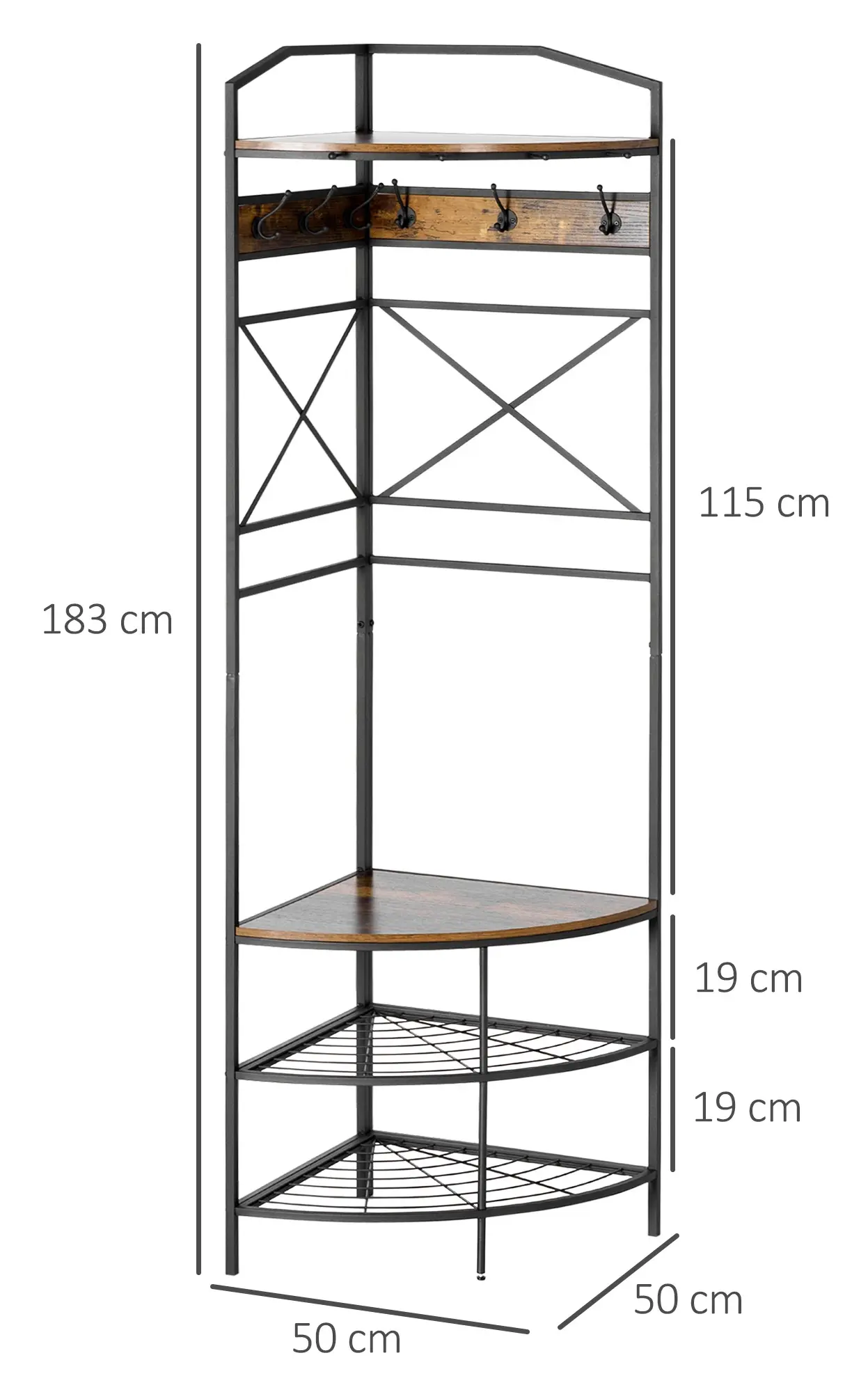 Cuier Homcom 837-210 (Rustic Brown) - 4