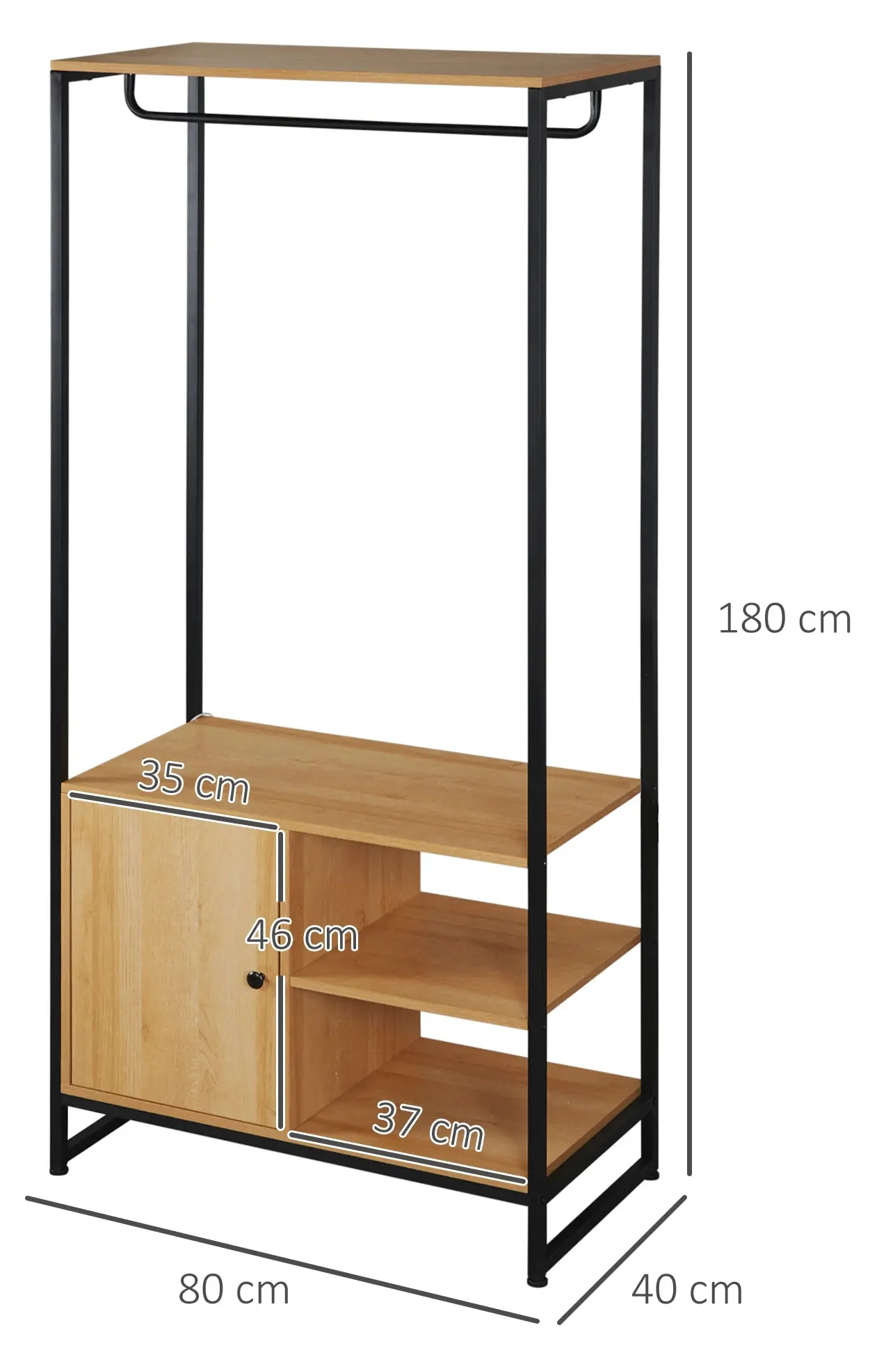 Cuier Homcom 850-262V00ND (Natural) - 3