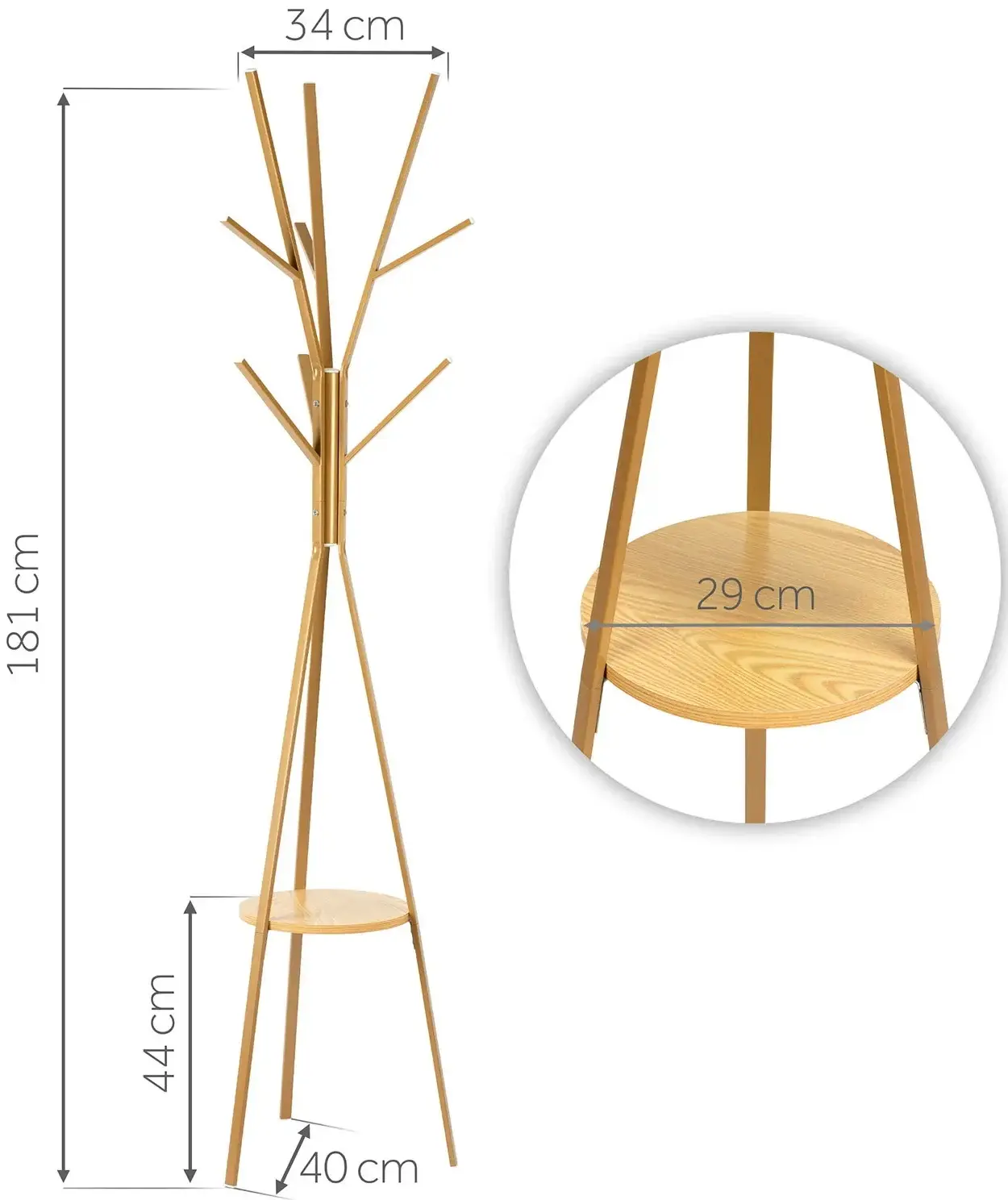 Вешалка Massido MS-869 686902 (Gold/Natural) - 3