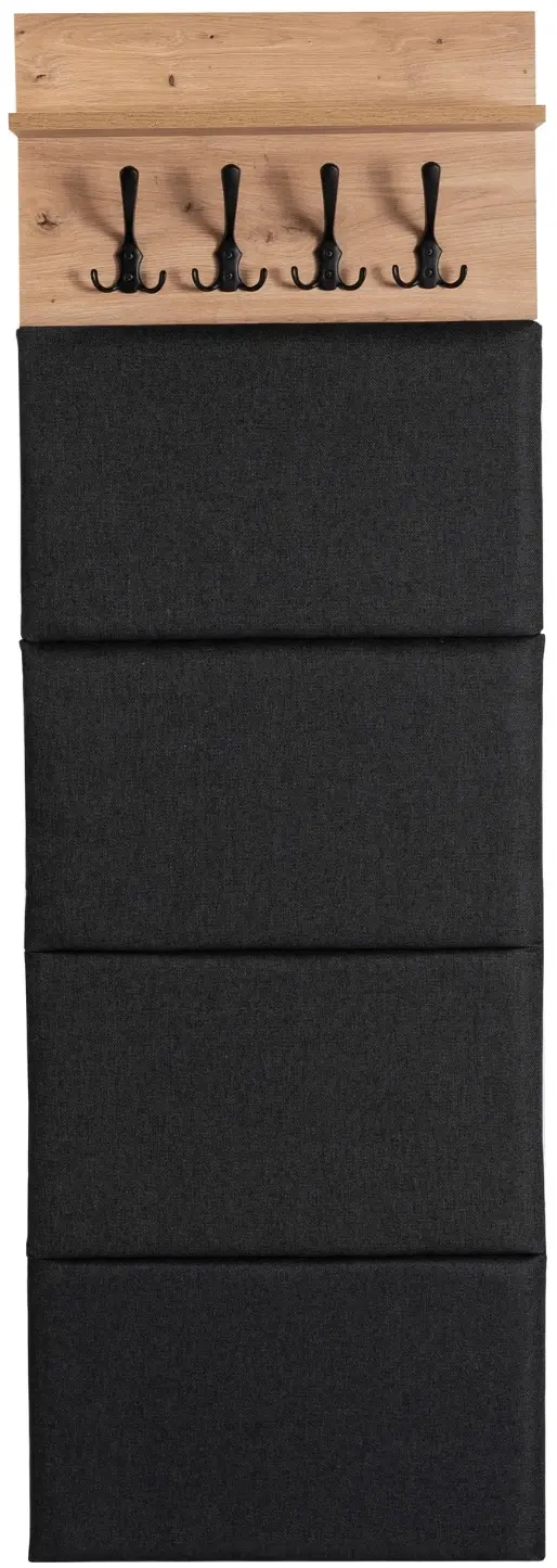 Вешалка Mebel Elite Parma 50cm (Artisan Oak/Graphite) - 2