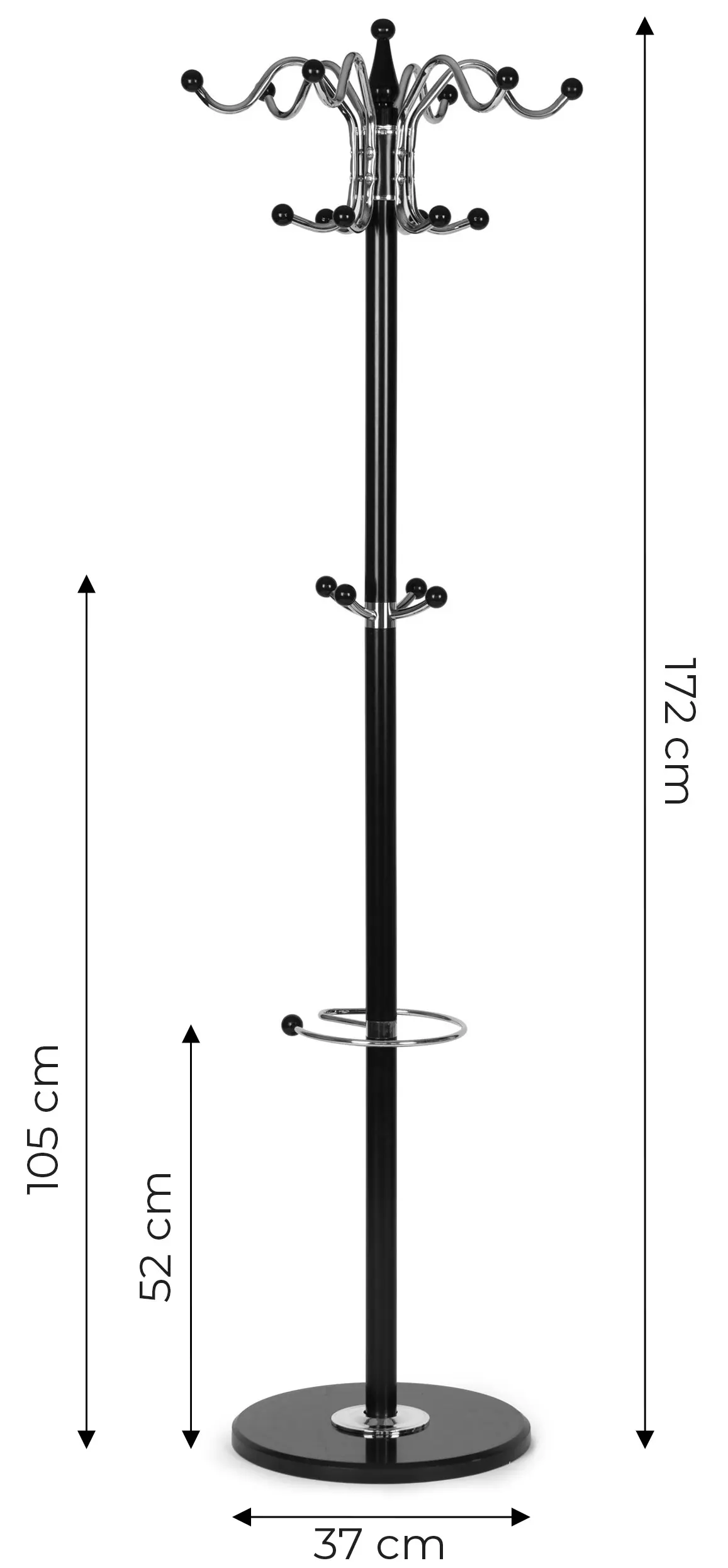 Вешалка Modern Home VKY-6301 (Black) - 5