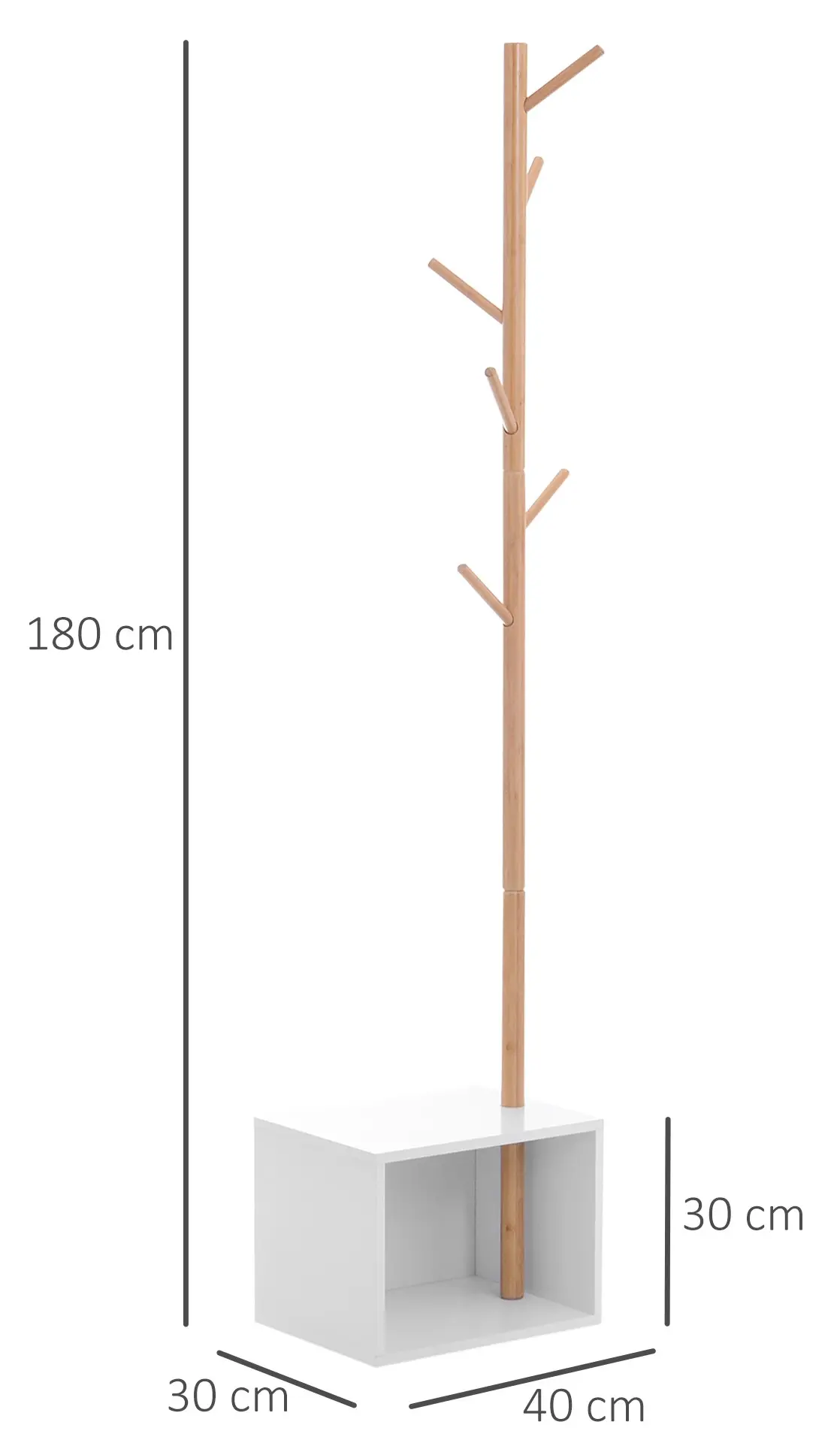 Cuier Homcom 831-224 (White/Natural) - 7