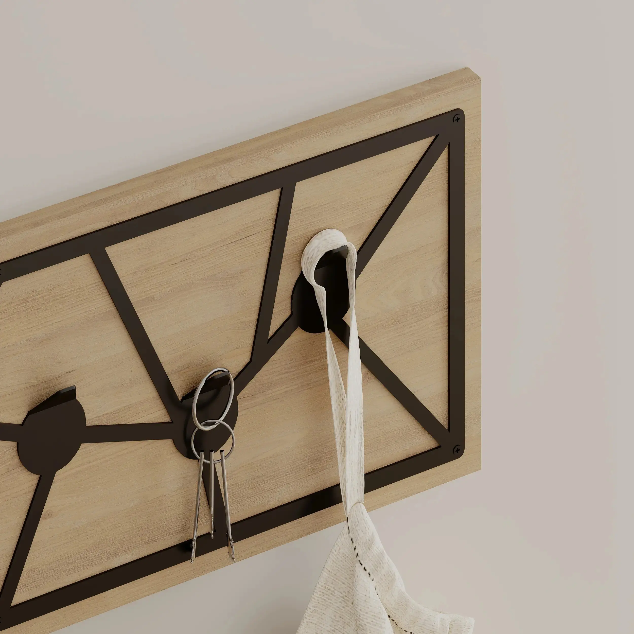 Вешалка Showdeko Trace 75cm (Sapphire Oak/Black) - 4