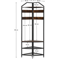 Вешалка Tempo Kondela Elviro (Rustic Oak/Black) Thumb