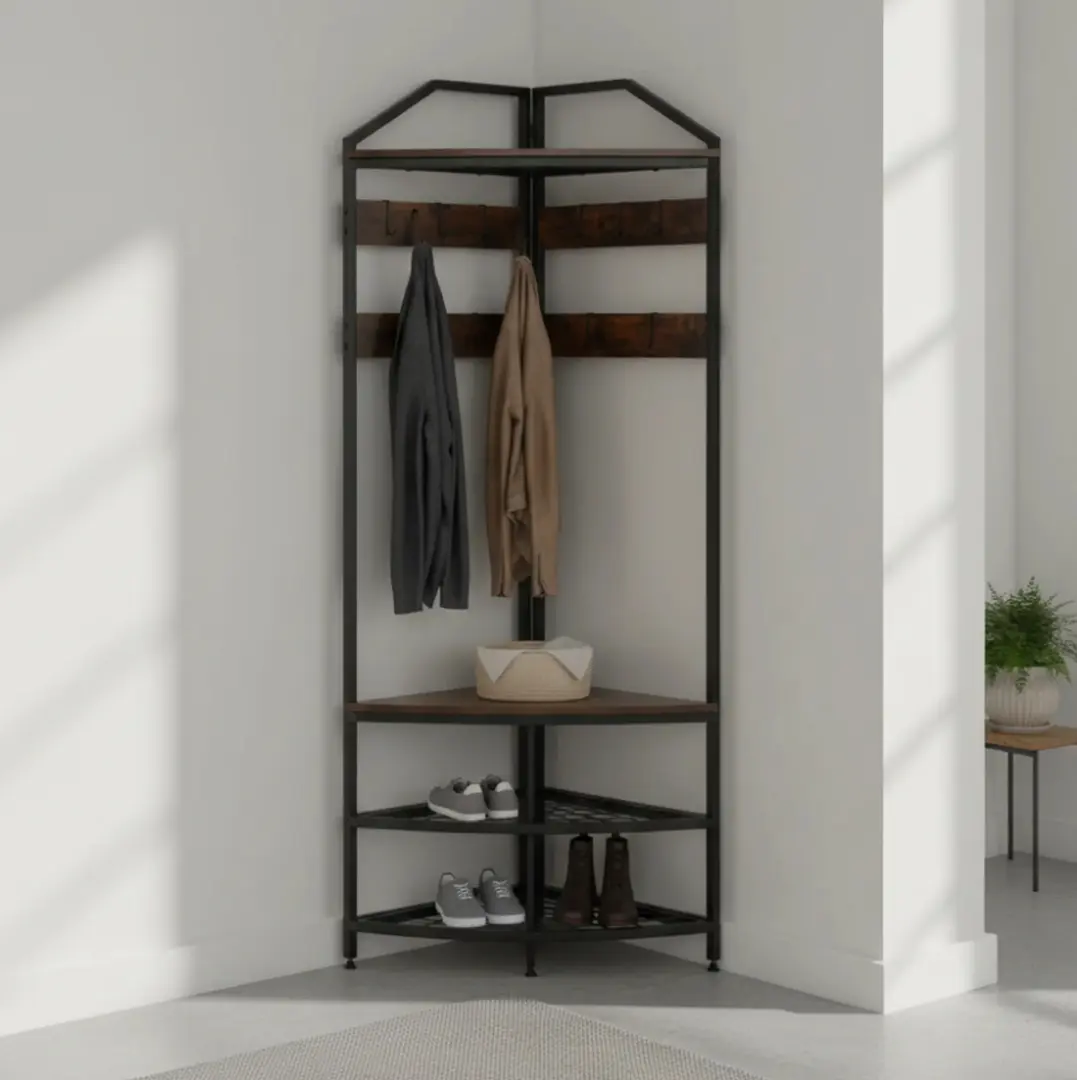 Вешалка Tempo Kondela Elviro (Rustic Oak/Black)