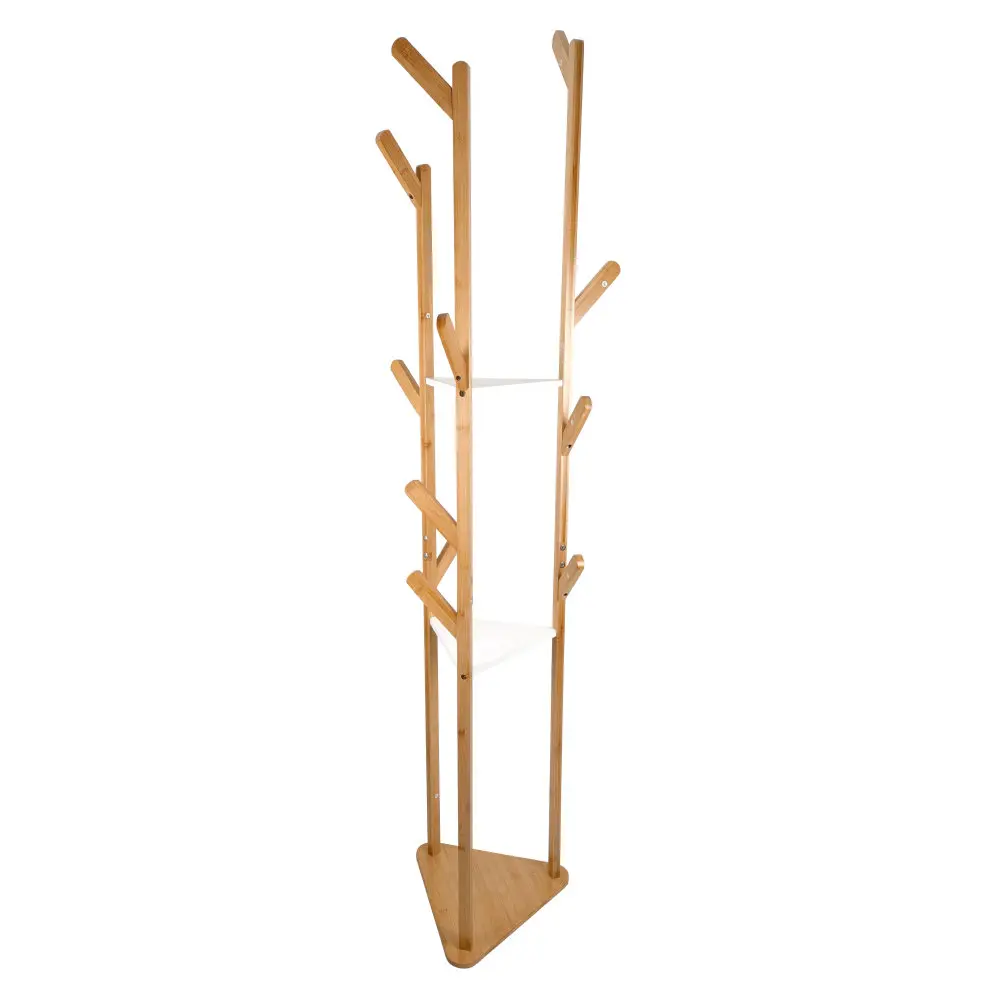 Вешалка Tempo Kondela Gael (White/Bamboo) - 2