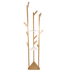Вешалка Tempo Kondela Gael (White/Bamboo) Thumb