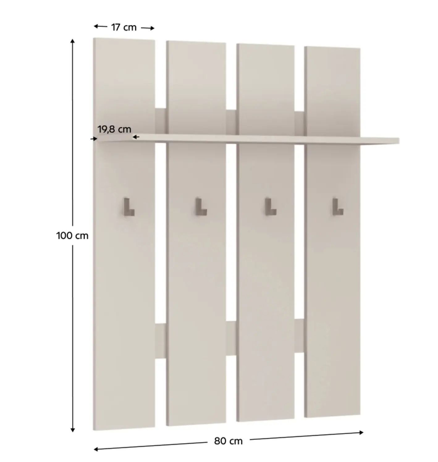 Вешалка Tempo Kondela Karos 80 (Cashmere) - 4