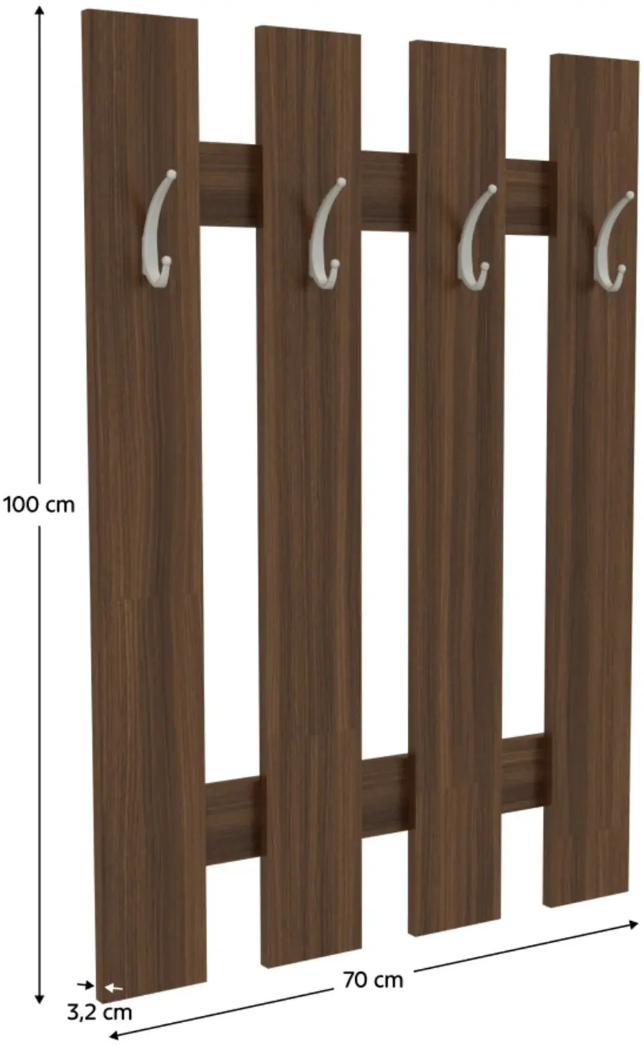 Вешалка Tempo Kondela Korado New KV11 (Walnut) - 3