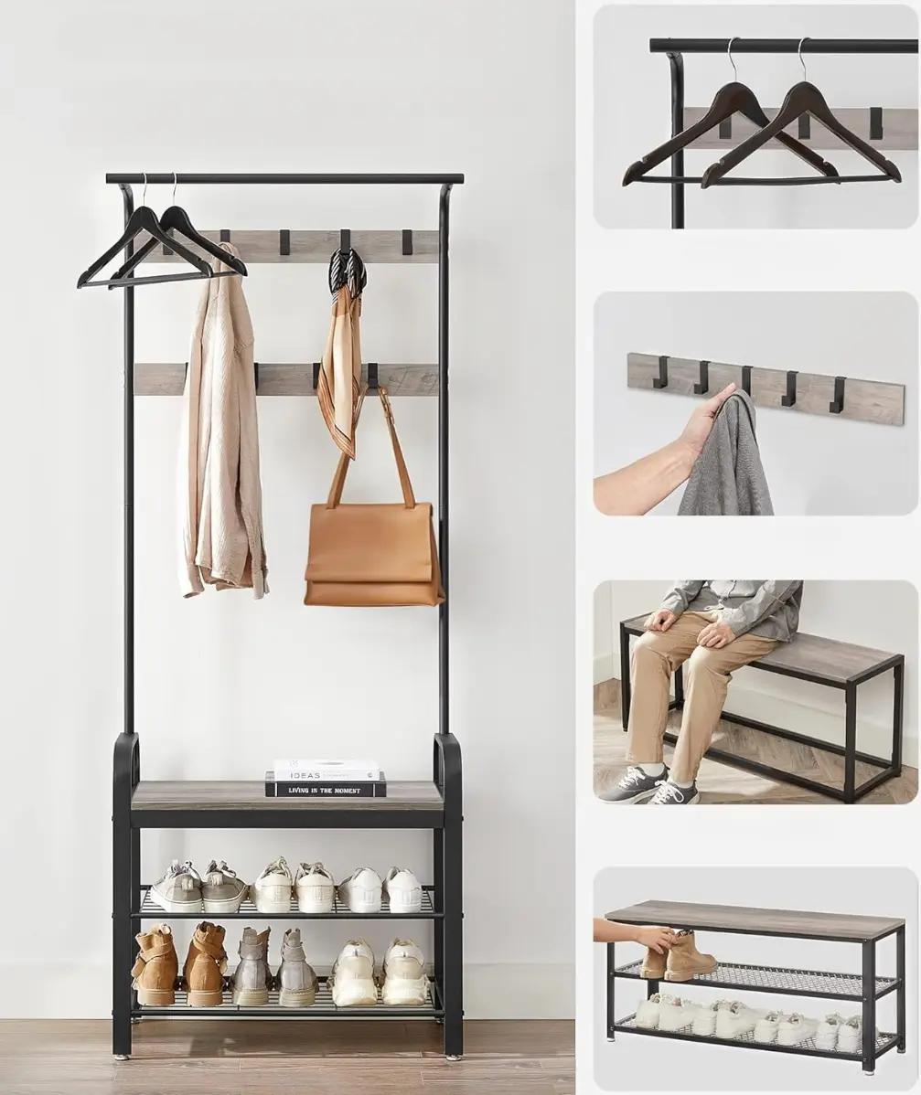 Cuier Vasagle HSR40MB (Greige/Black)