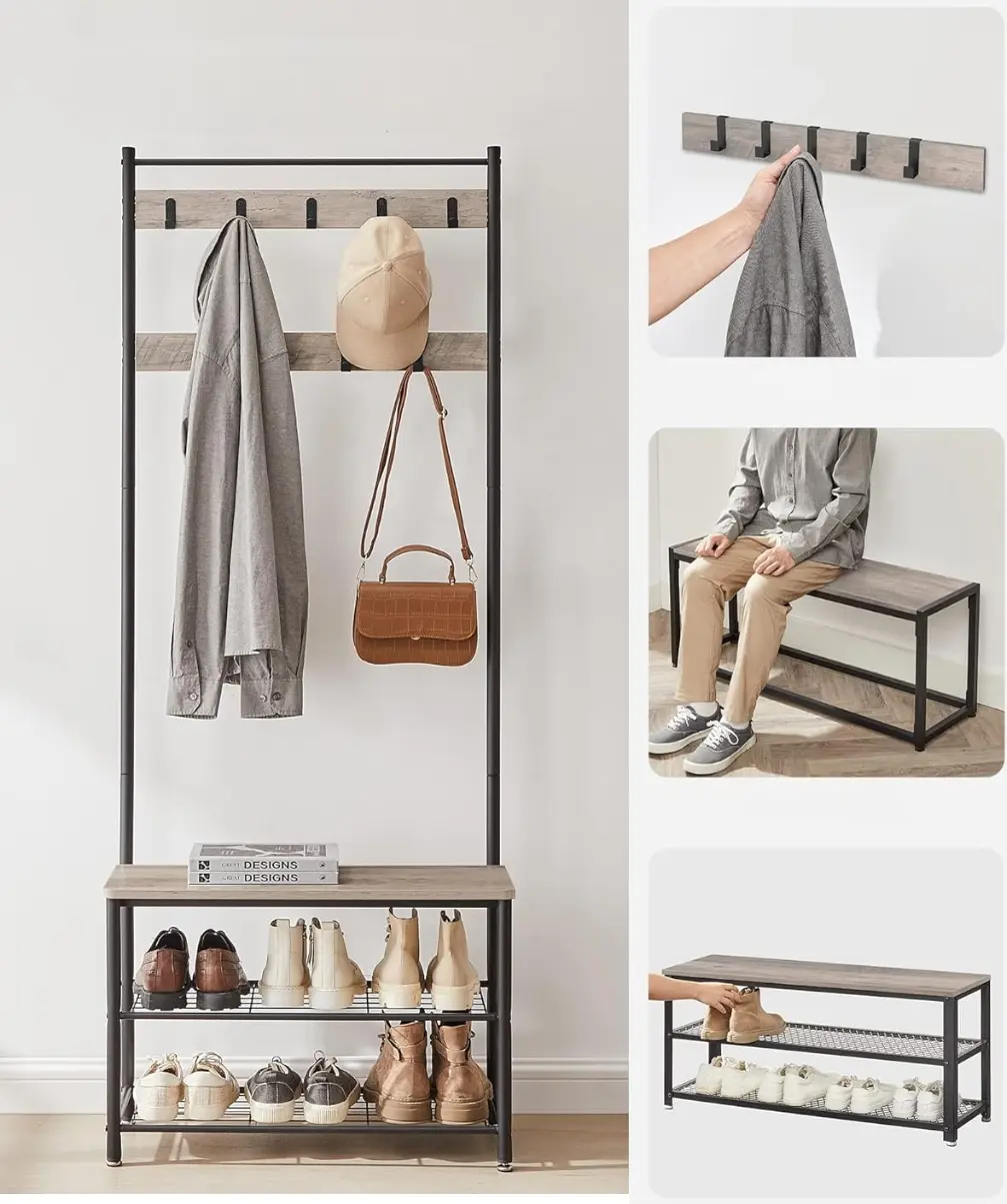 Cuier Vasagle HSR41MB (Greige/Black)