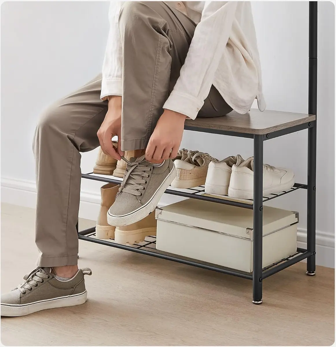 Cuier Vasagle HSR41MB (Greige/Black)