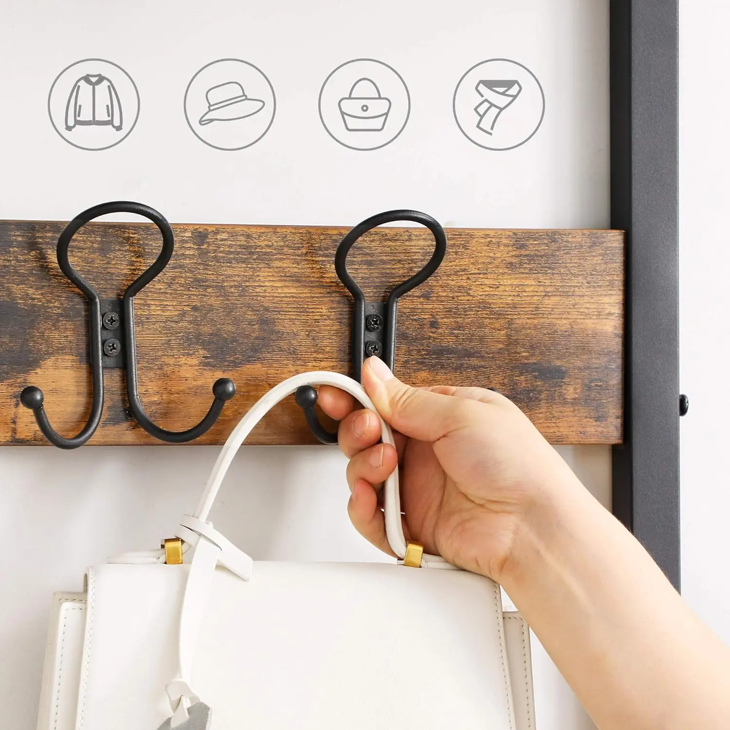 Вешалка Vasagle HSR45BX (Rustic Brown/Black) - 5