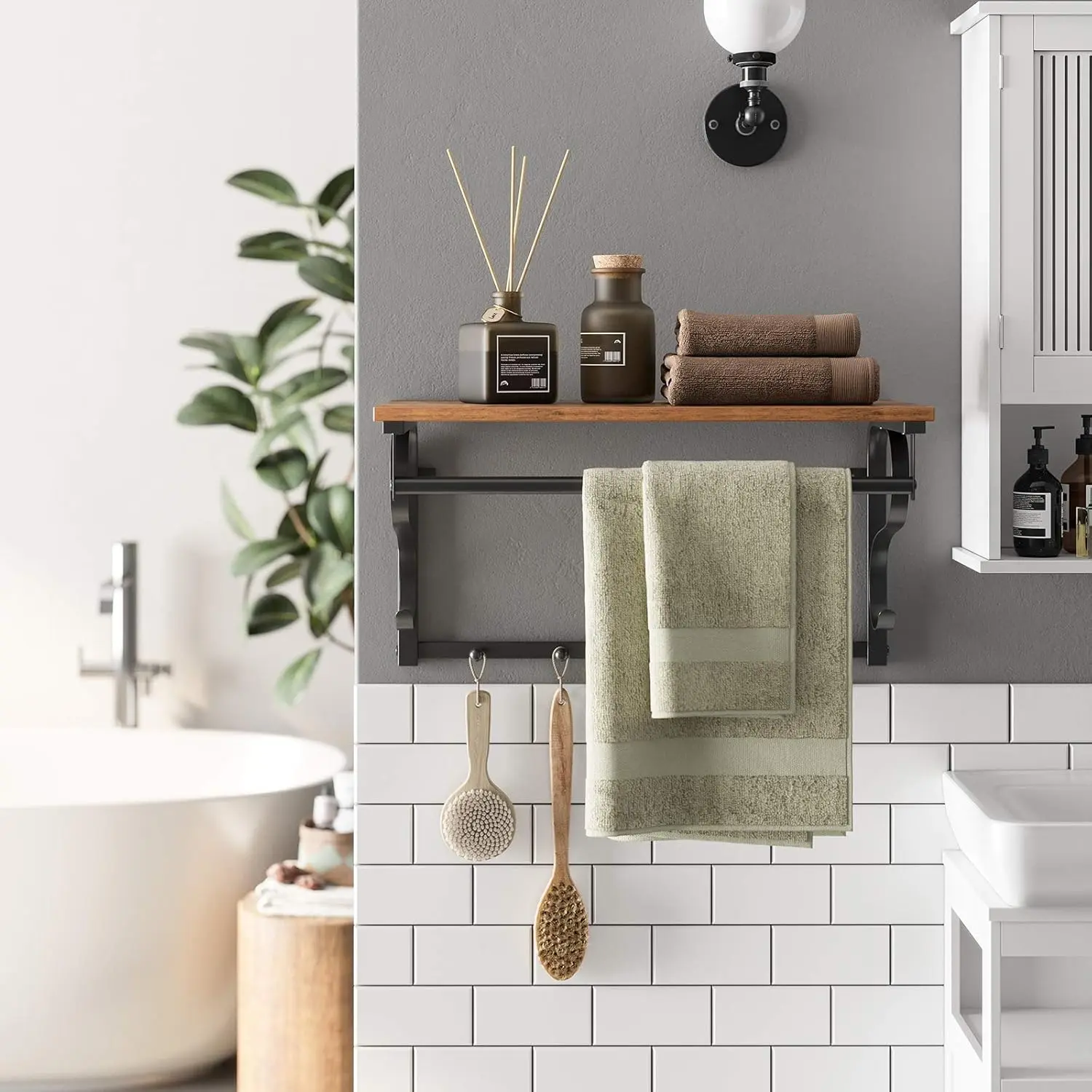 Вешалка Vasagle LCR11BX (Rustic Brown/Black) - 5