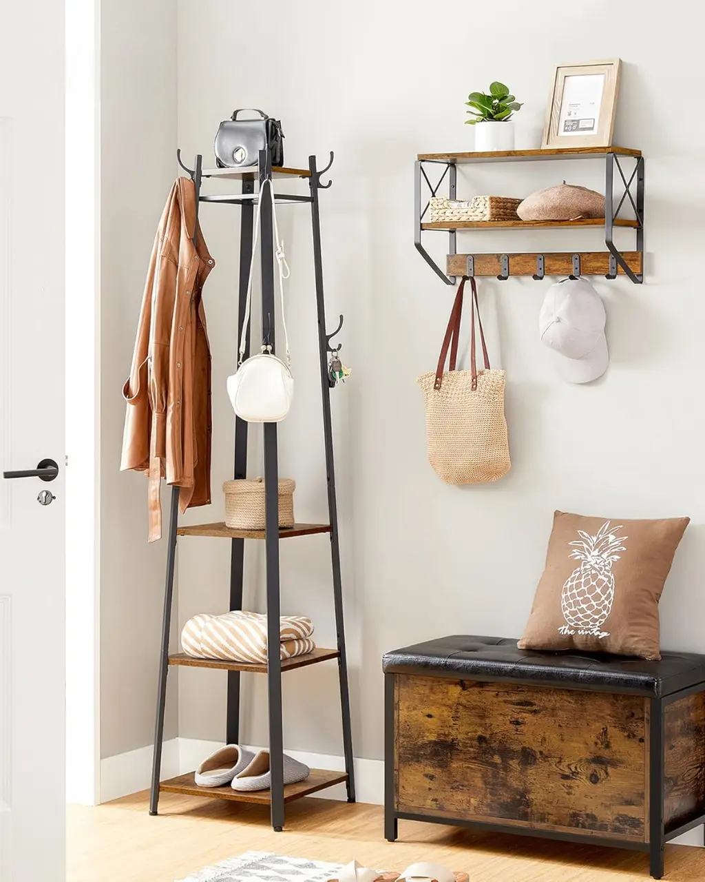 Вешалка Vasagle LCR80X (Rustic Brown/Black) - 4