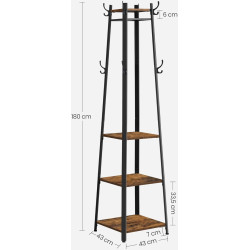 Вешалка Vasagle LCR80X (Rustic Brown/Black) Thumb