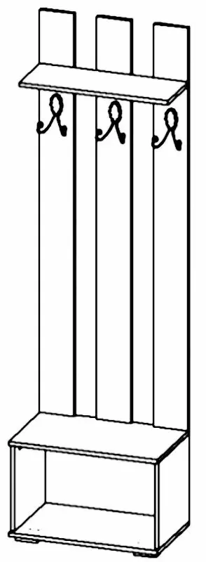 Cuier Астрид-Мебель Briz БРЗ.04 (Ash Anchor Dark/Ash Anchor White) - 3