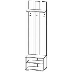 Вешалка Астрид-Мебель Джаз 01 (Ясень Анкор Белый) Thumb