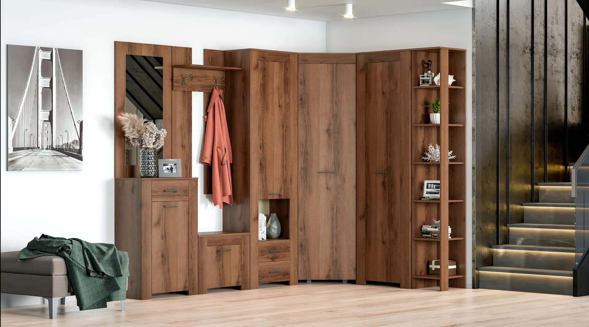 Cuier Астрид-Мебель Kvadro КВД.42 (Delano Oak Dark) - 2