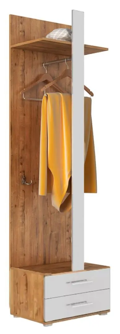 Cuier cu tumba BonMebel Magica San Marino (Bunratty/White Gloss)