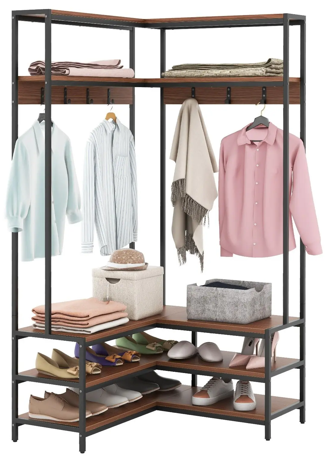 Вешалка Costway HU10555WT (Black/Brown)