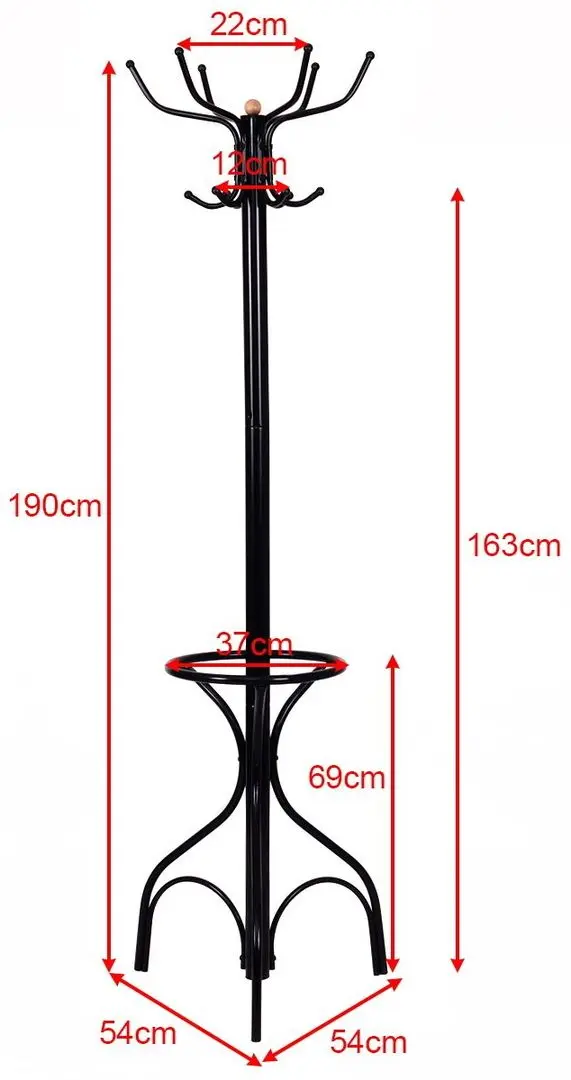 Cuier Costway HW54174 (Black) - 8