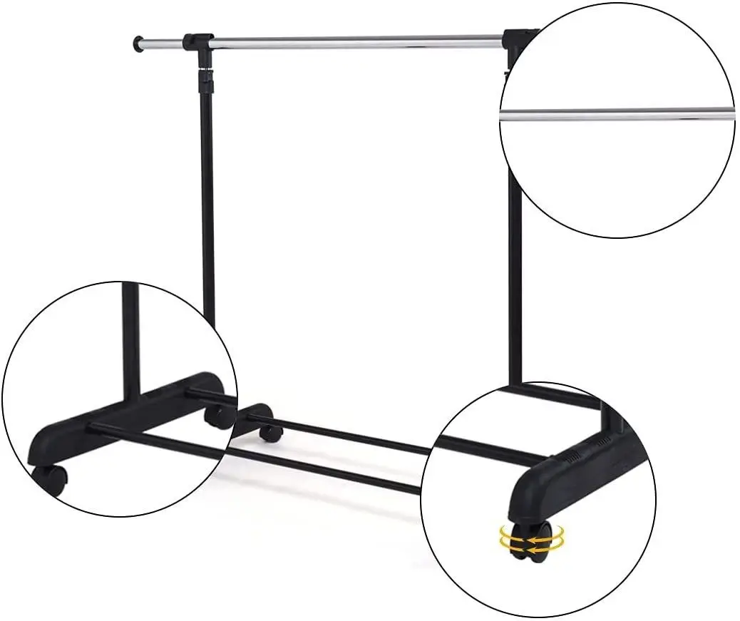 Вешалка Costway HW57040 (Black/Silver)