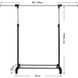 Вешалка Costway HW57040 (Black/Silver) Thumb
