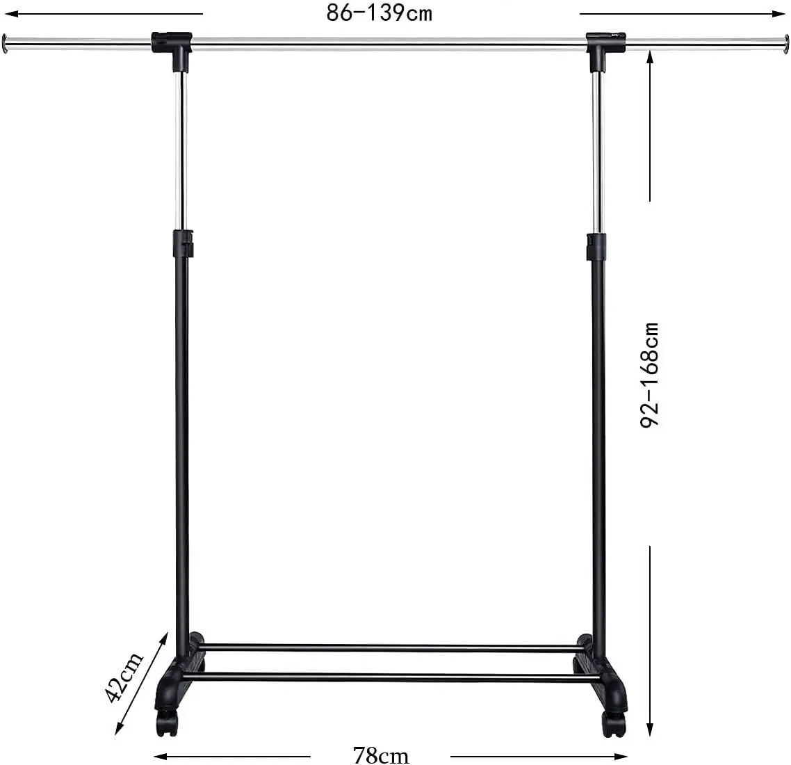 Вешалка Costway HW57040 (Black/Silver)